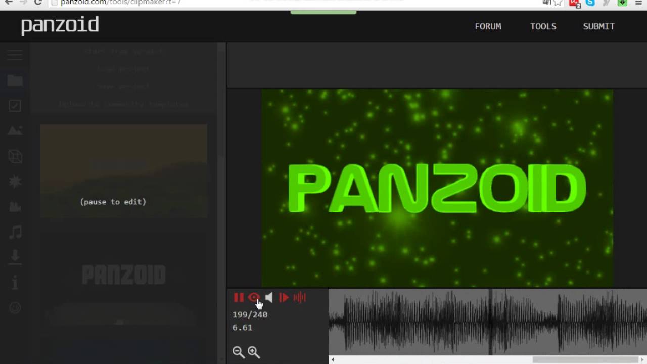 como criar uma intro no panzoid