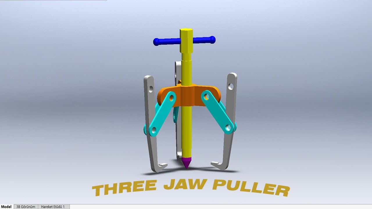 How to Make:Three Jaw Puller /Solidworks Assembly Tutorial