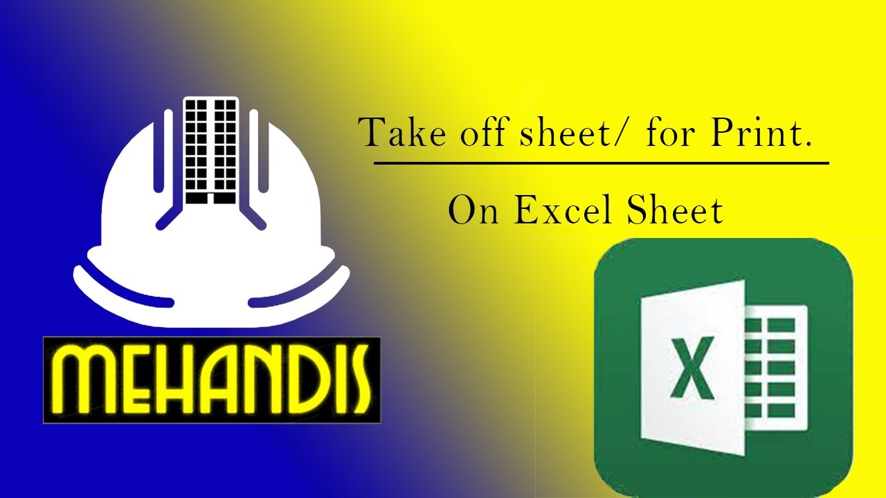 How to prepare a takeoff Sheet table?