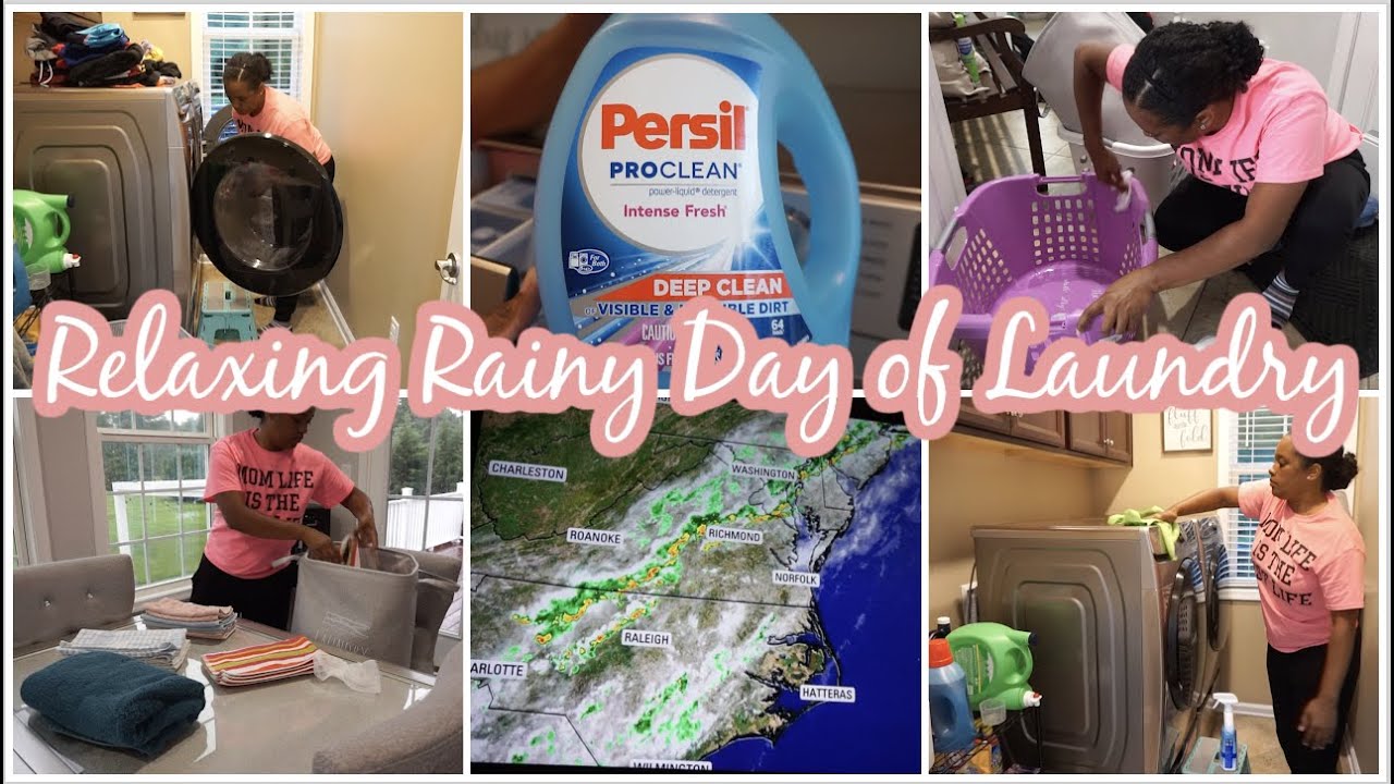 Relaxing Rainy Day Full of Laundry Motivation | Big Family Laundry Routine | Cleaning Motivation