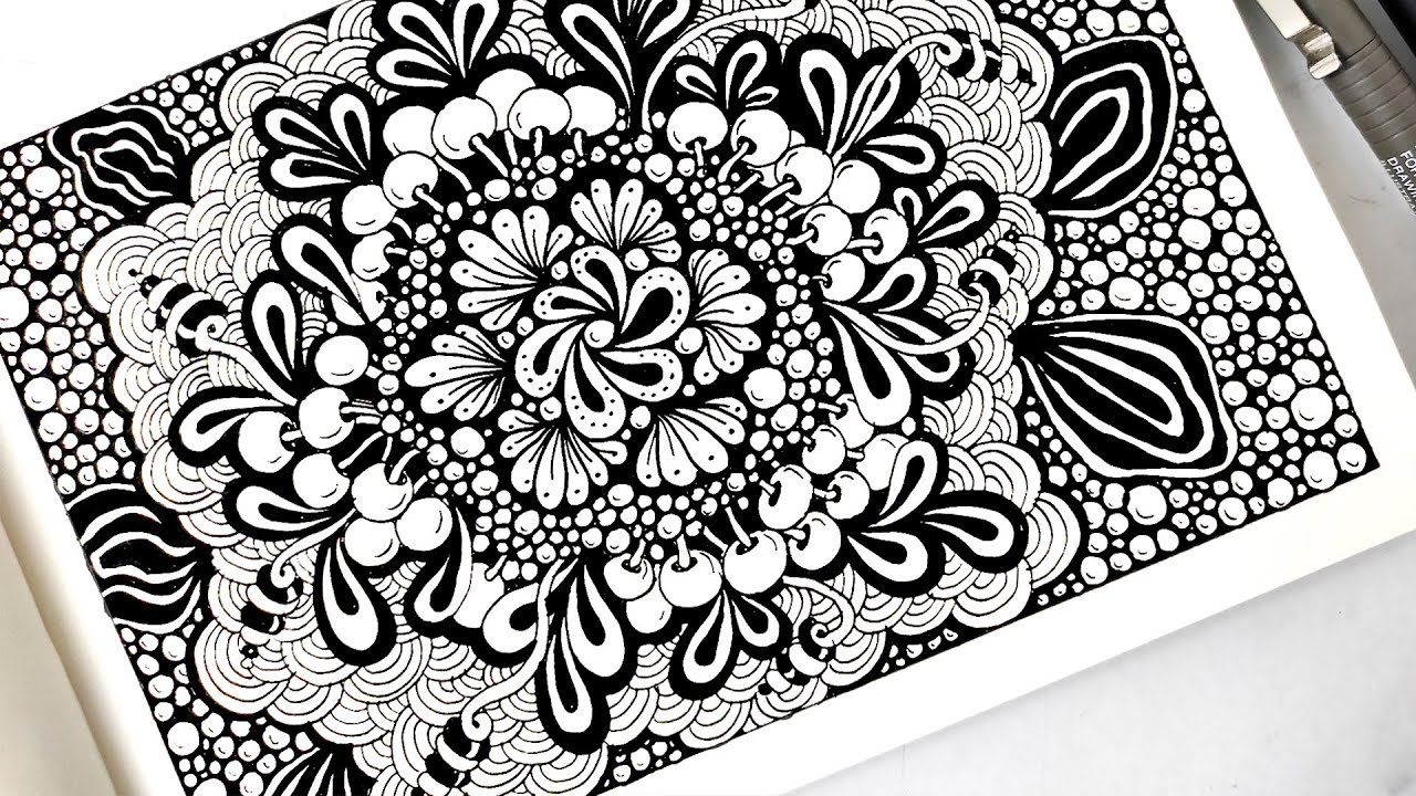 Zentangle art | zentangle patterns | How to draw zentangle