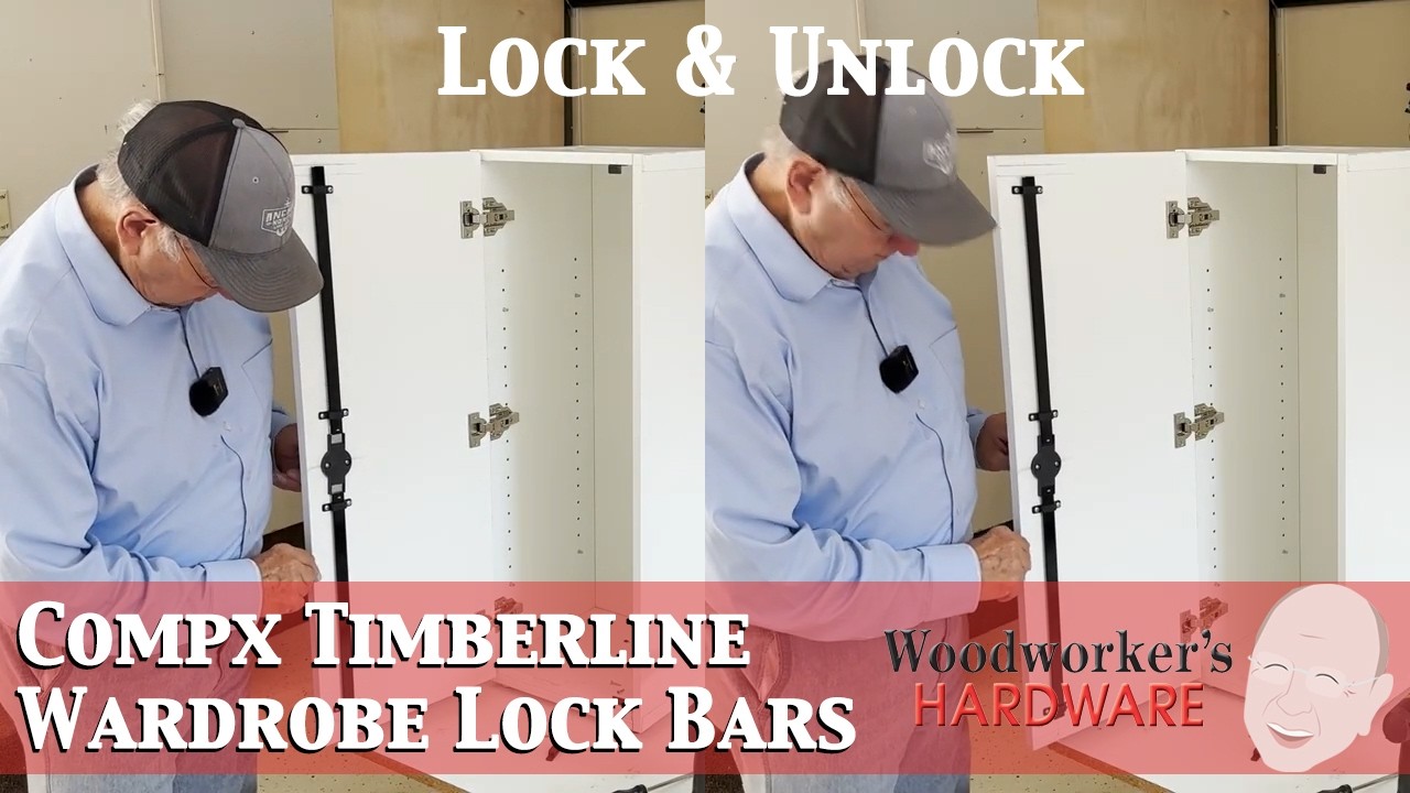 Установка замка для шкафа CompX Timberline | Защита дверей шкафа сверху и снизу