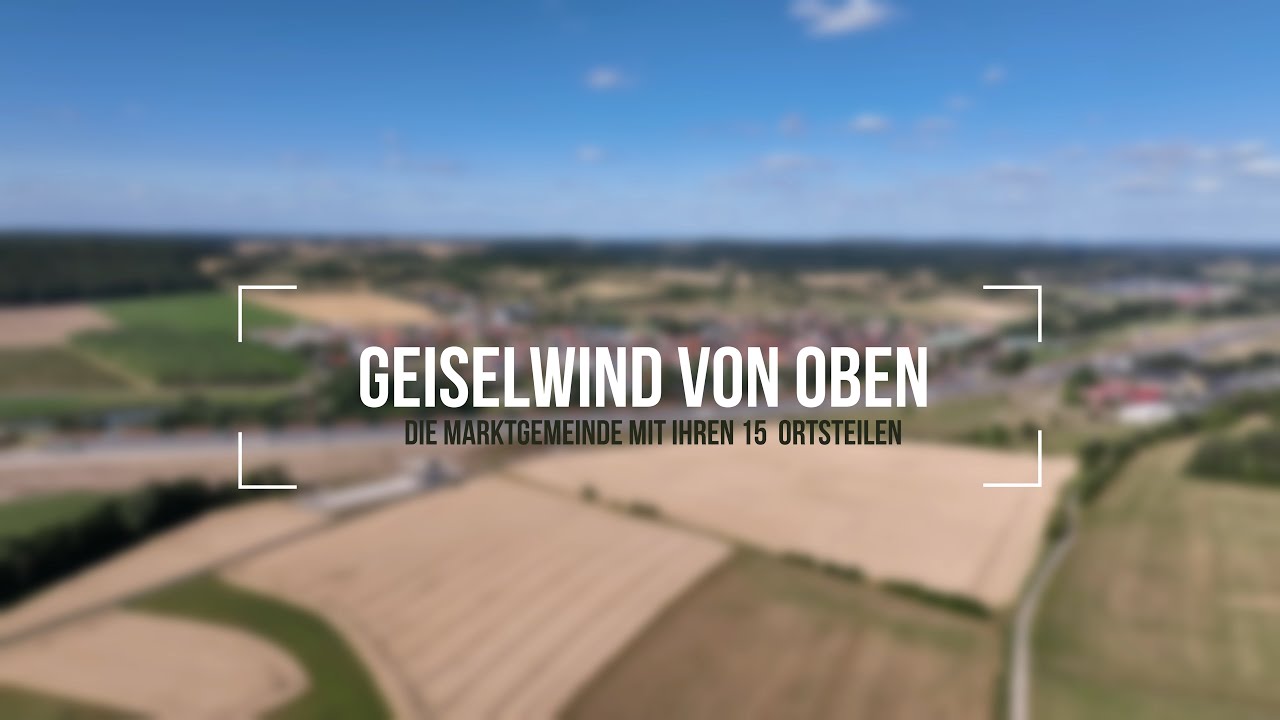 Geiselwind von oben: Die Marktgemeinde mit ihren 15 Ortsteilen