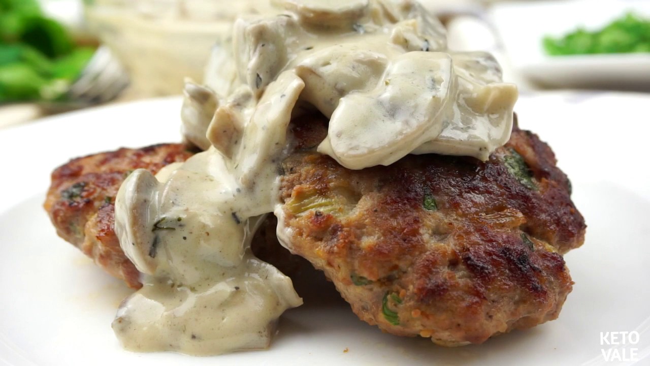 Tasty Burger Patties with Mushroom Gravy - Low Carb Keto Recipe