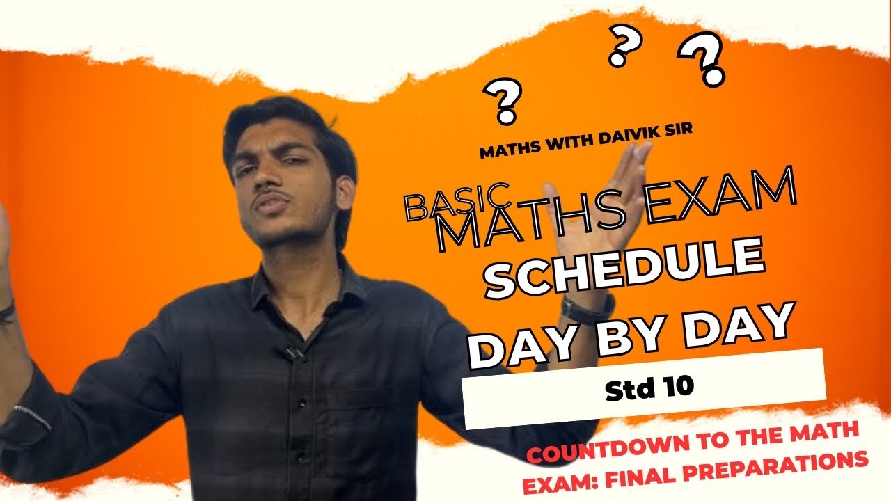 Time table for the std 10  board exam - 2026 ( basic maths by daivik sir )