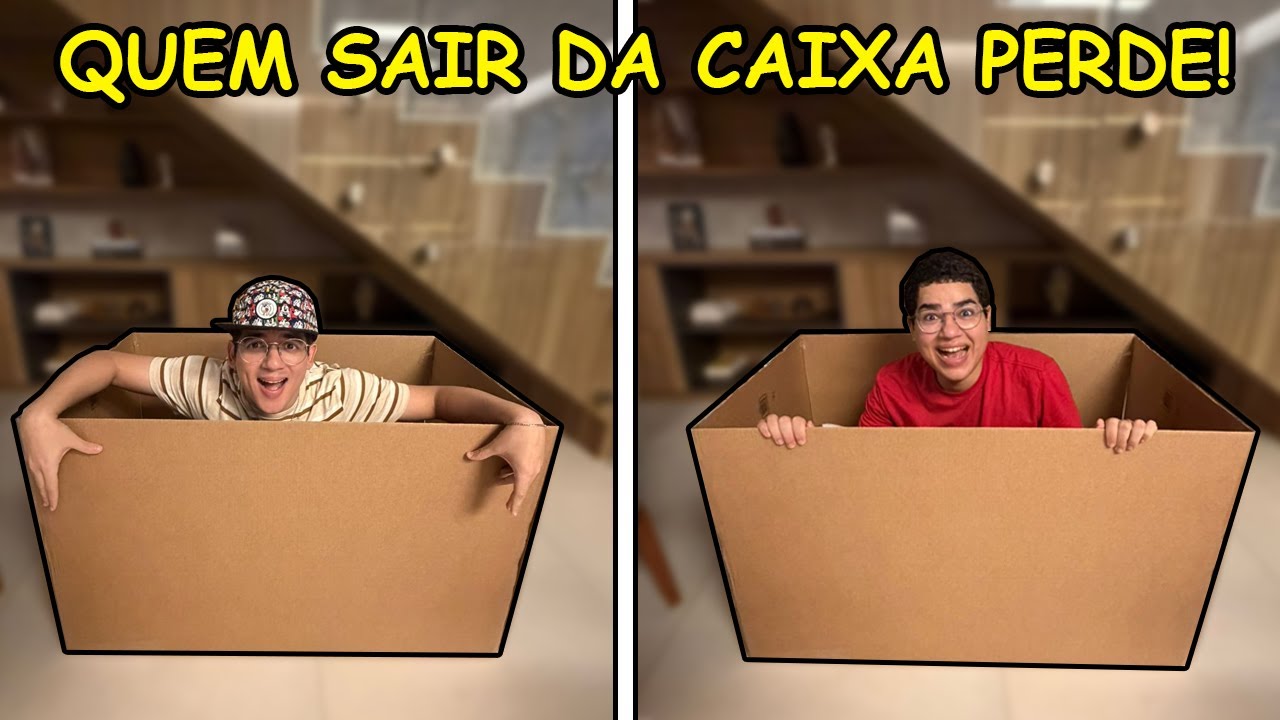 O ÚLTIMO A SAIR DE DENTRO DA CAIXA DE PAPELÃO GIGANTE VENCE!!!