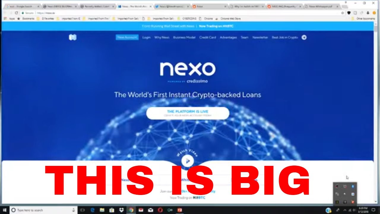 Nexo Token Crypto Backed Instant Loans Overview by New Crypto Coin