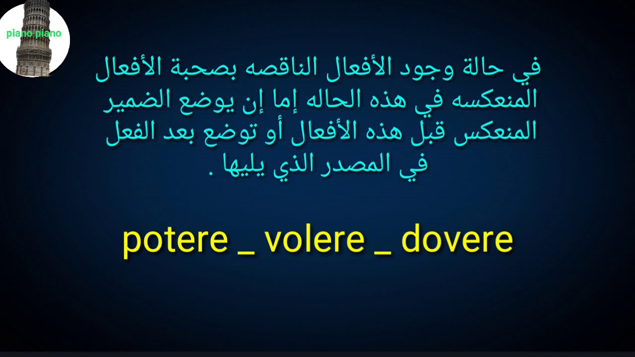 تعرف علي الافعال والضمائر المنعكسة (  verbi e pronomi riflessivi ) في اللغة الايطالية