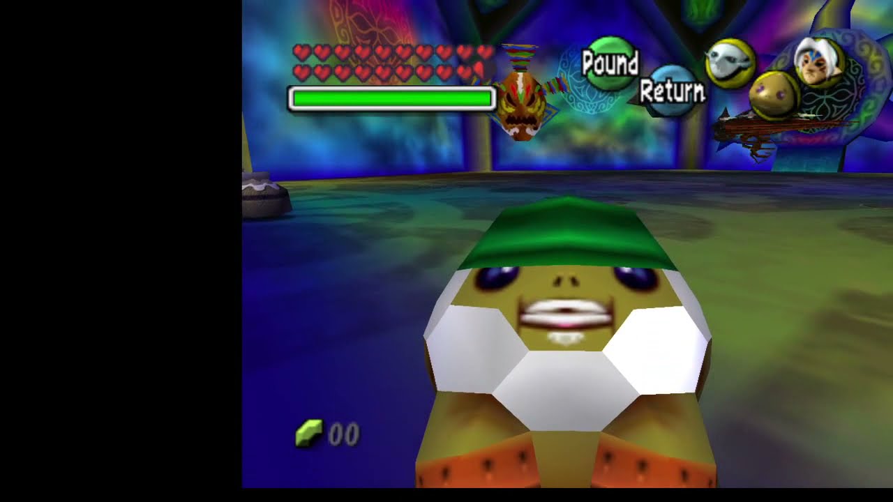 Beating Majora as Goron Link
