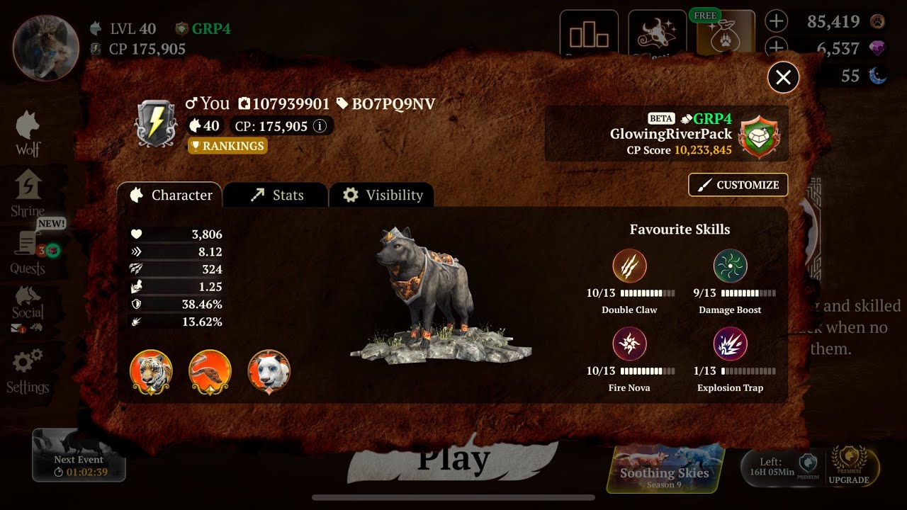 The wolf playing PvP lvl 35/44 room💪💪💪