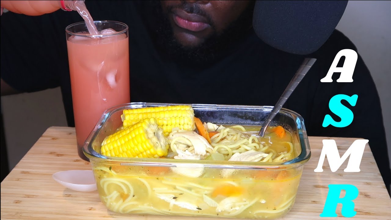 Chicken Noodle Soup ASMR NO TALKING EATING SOUNDS & Slurping
