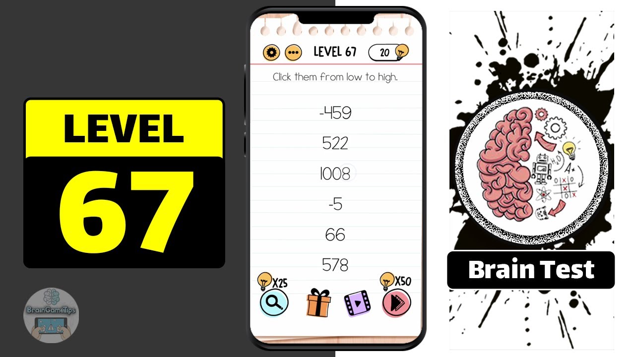 Brain Test Level 67 Walkthrough