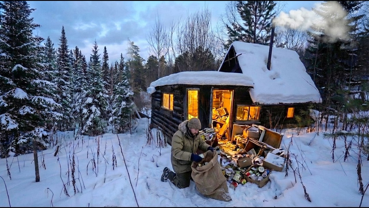 Found an Abandoned House in the Winter Forest