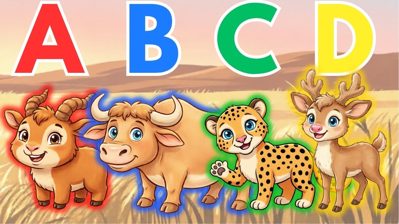 ABC Safari Animals Sounds Song 🦁 | Learn ABC with Animals 🎶 | Nursery Rhymes for Kids