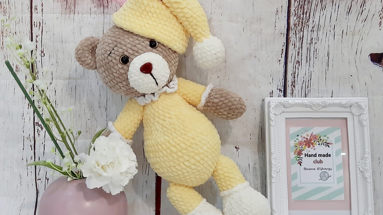كروشية اميجرومي دبدوب بخيط القطيفةالجزء الثاني crochet Teddy bear amigurumi tutorial part2