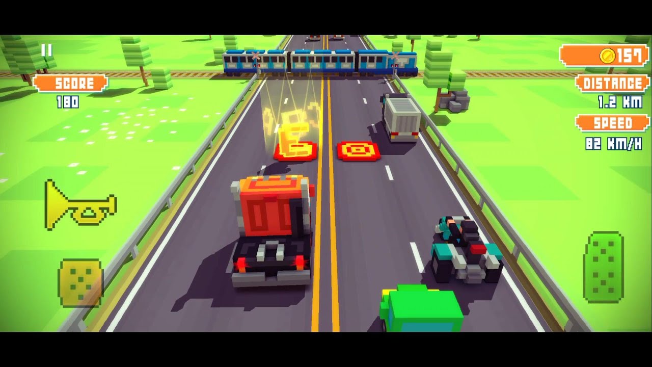 Blocky Highway: Traffic Racing | Android Game Landscape Game Play #raching #game #newgame #oldgames