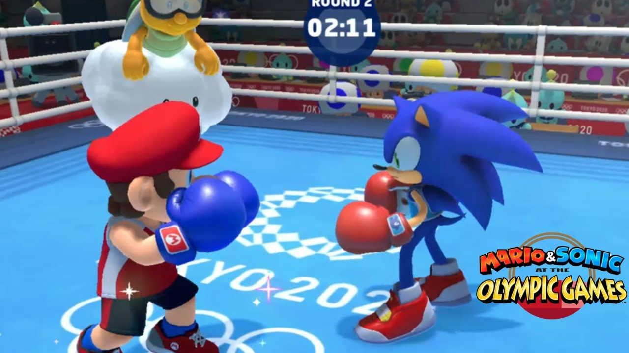 Mario VS Sonic At The Olympic Games Tokyo 2020 Boxing CPU Very Hard Gameplay Nintendo Switch