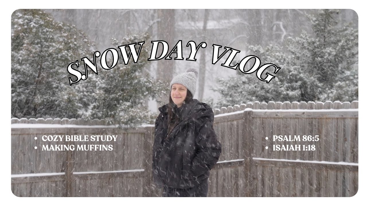 cozy January snow day vlog... quiet time with Jesus, making muffins, enjoying the snow!