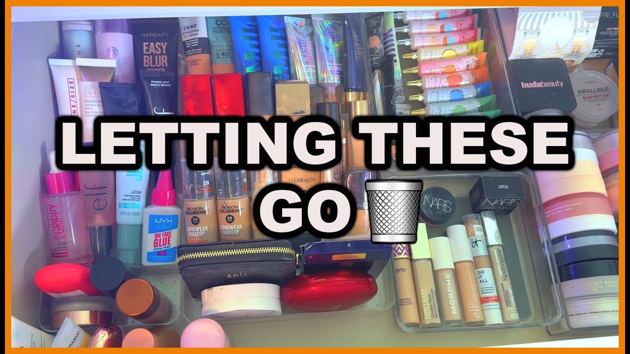 Makeup Collection DECLUTTER 🗑 | Saying Goodbye To Foundations, Primers & More!