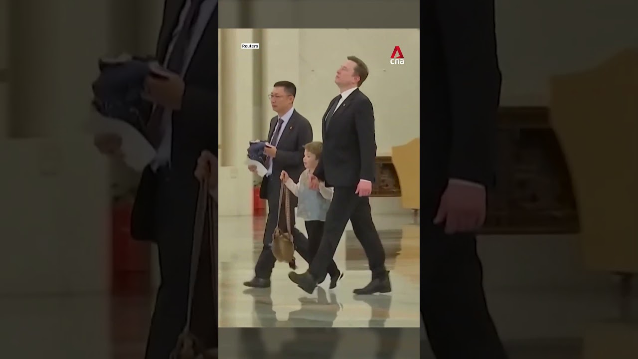 Elon Musk spotted with his son X &AElig; A-Xii in Beijing