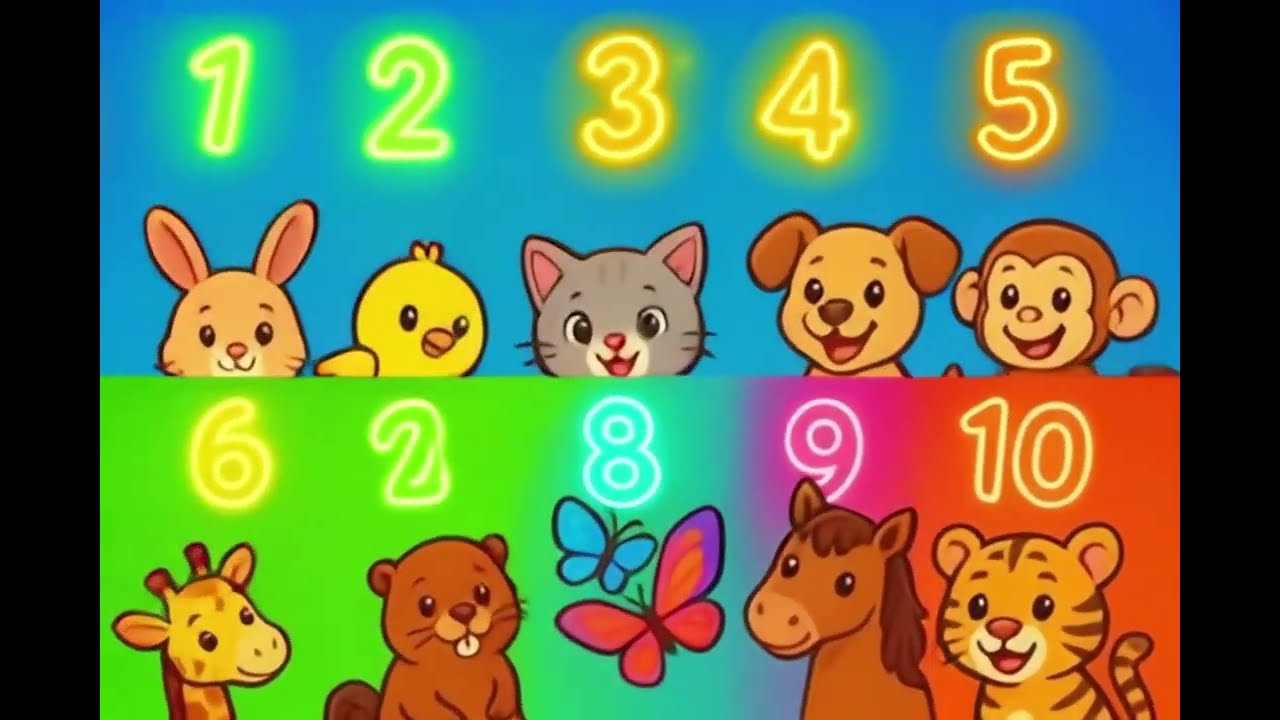 Counting 1 to 10 with ANIMALS! 🐶🐱