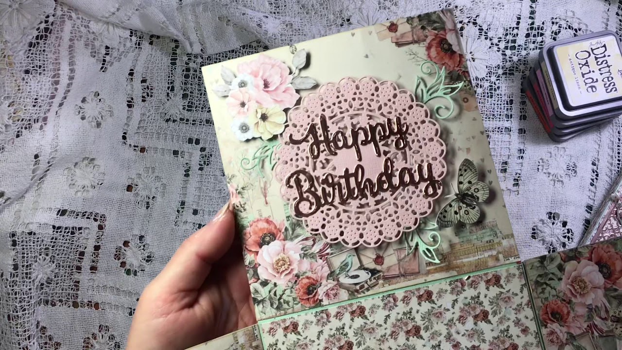 Explosion box featuring the new Tim Holtz Curio box and beautiful Mintay papers