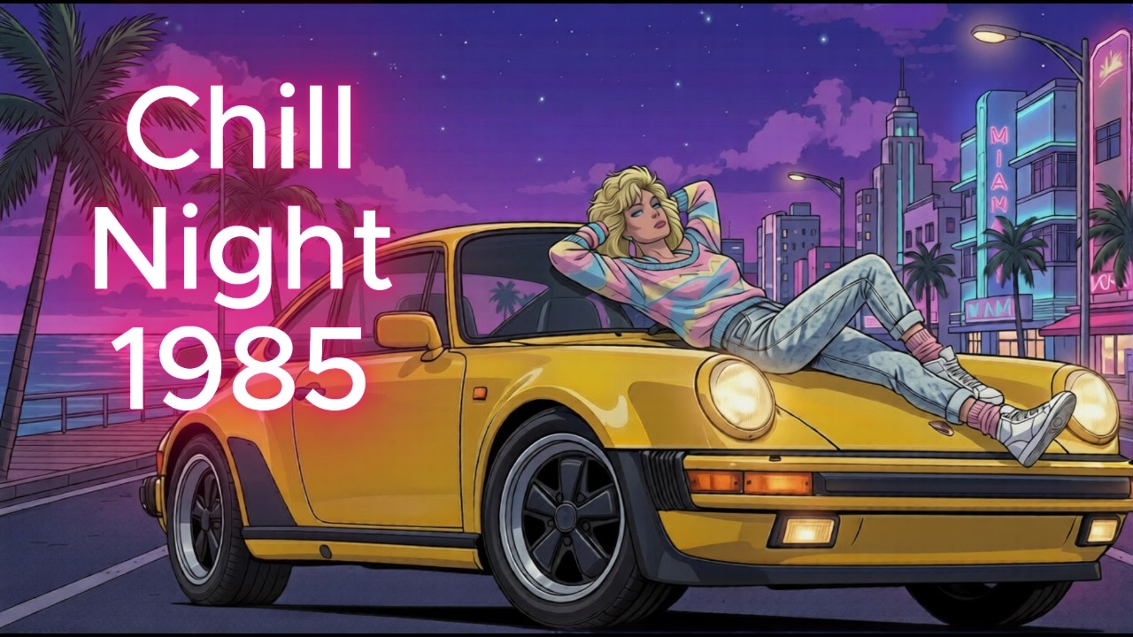 CHILL NIGHT CITY '85 | 2 Hour Retrowave, Vaporwave & Synthwave Music Mix