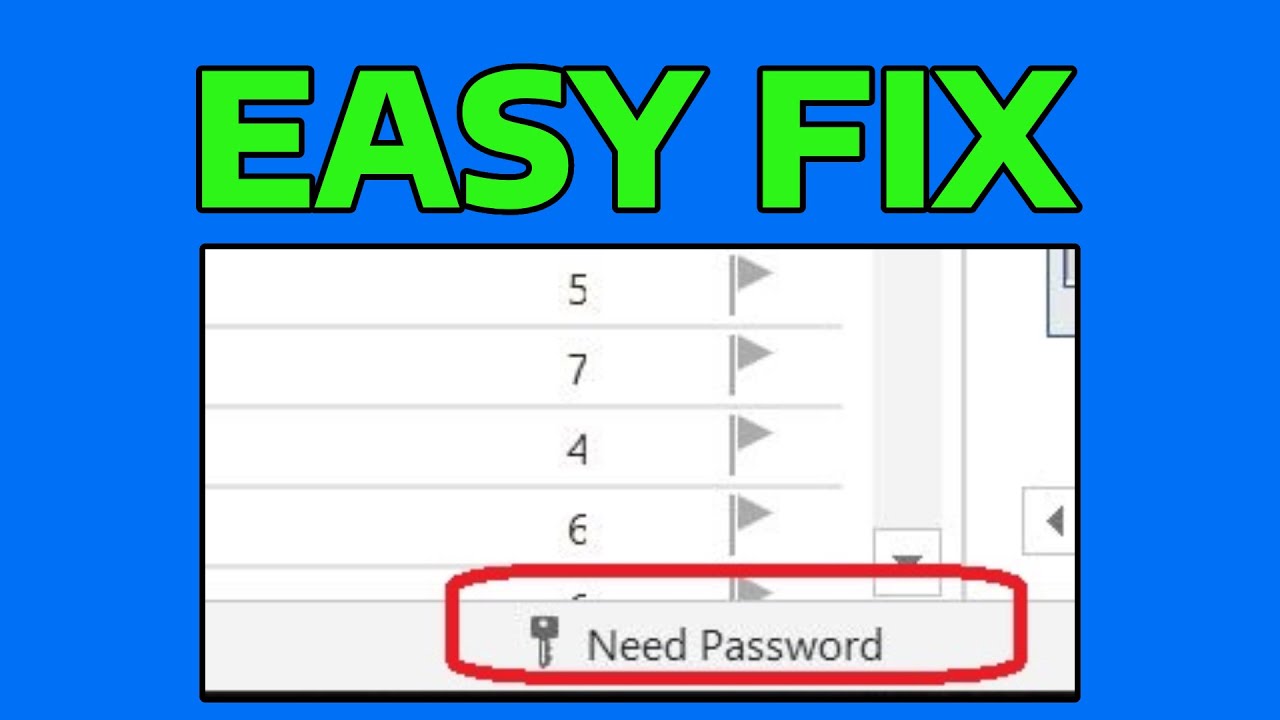 How To Remove Need Password Error Message in Outlook