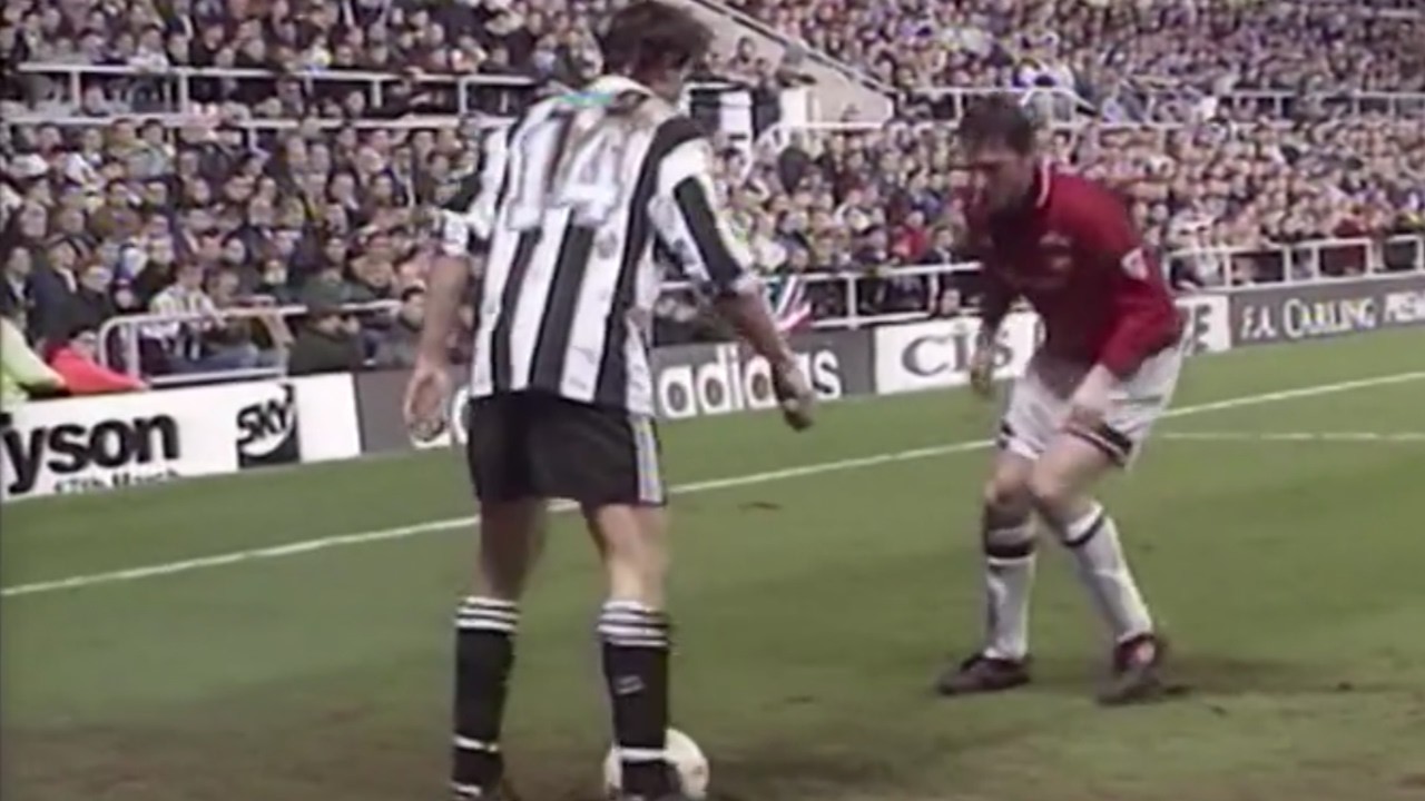 David Ginola vs Man United (03/04/1996) The Art of Wing Play