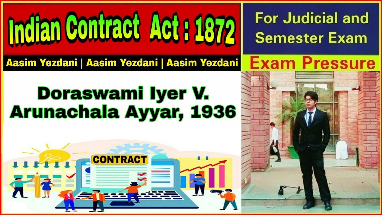 Doraswami Iyer V. Arunachala Ayyar, 1936 | Faculty of Law | University of Delhi | Aasim Yezdani