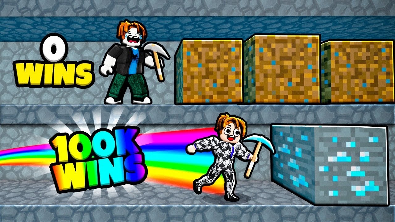 PASSEI NA FRENTE DE TODOS MAS A ALEGRIA DO NOOB DURA POUCO KKKKKKK (Roblox Mine Racer)