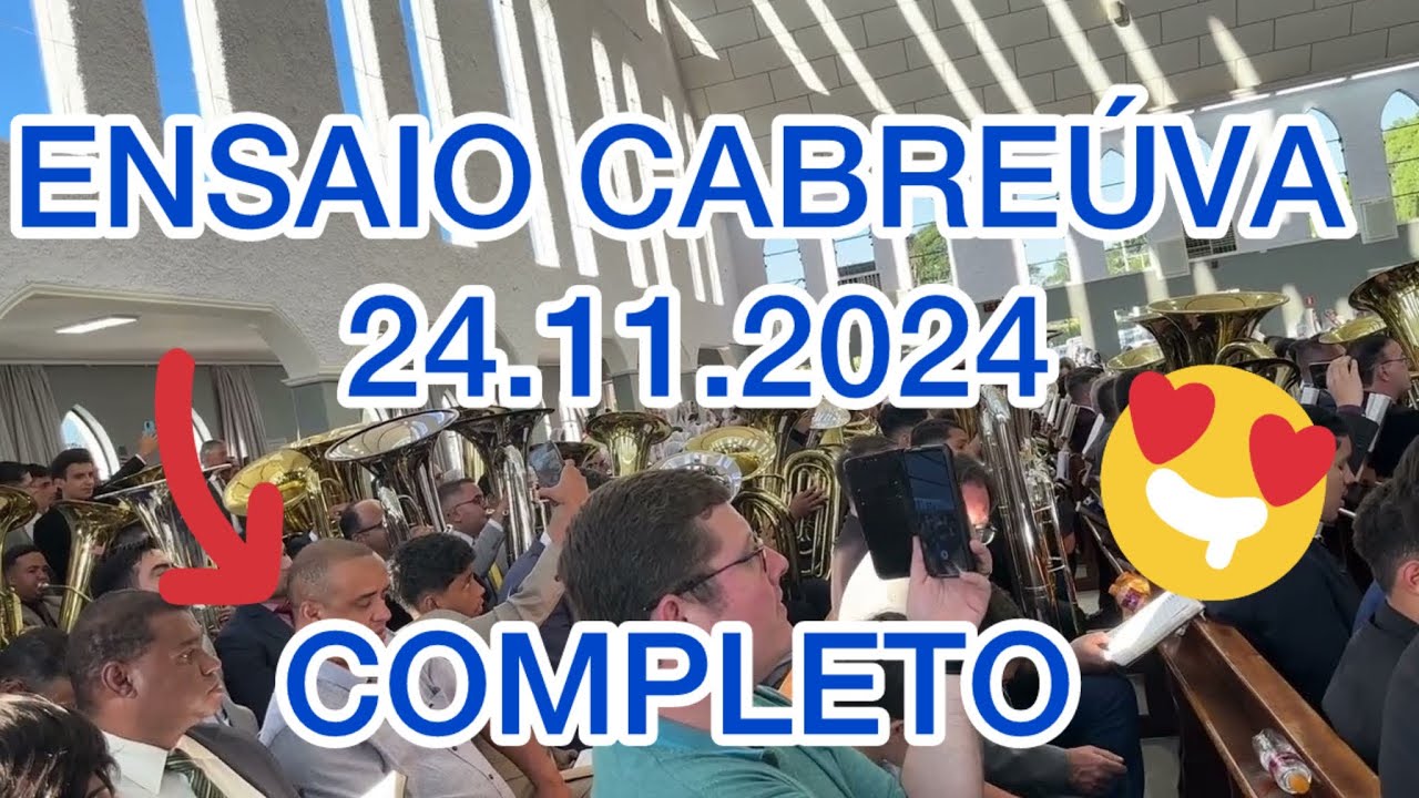 ENSAIO LINDO CCB CABREÚVA 24.11.2024 🔥❤️ HINOS  61- 63 - 366 - 294 - 7 - 205 - 247 - 375