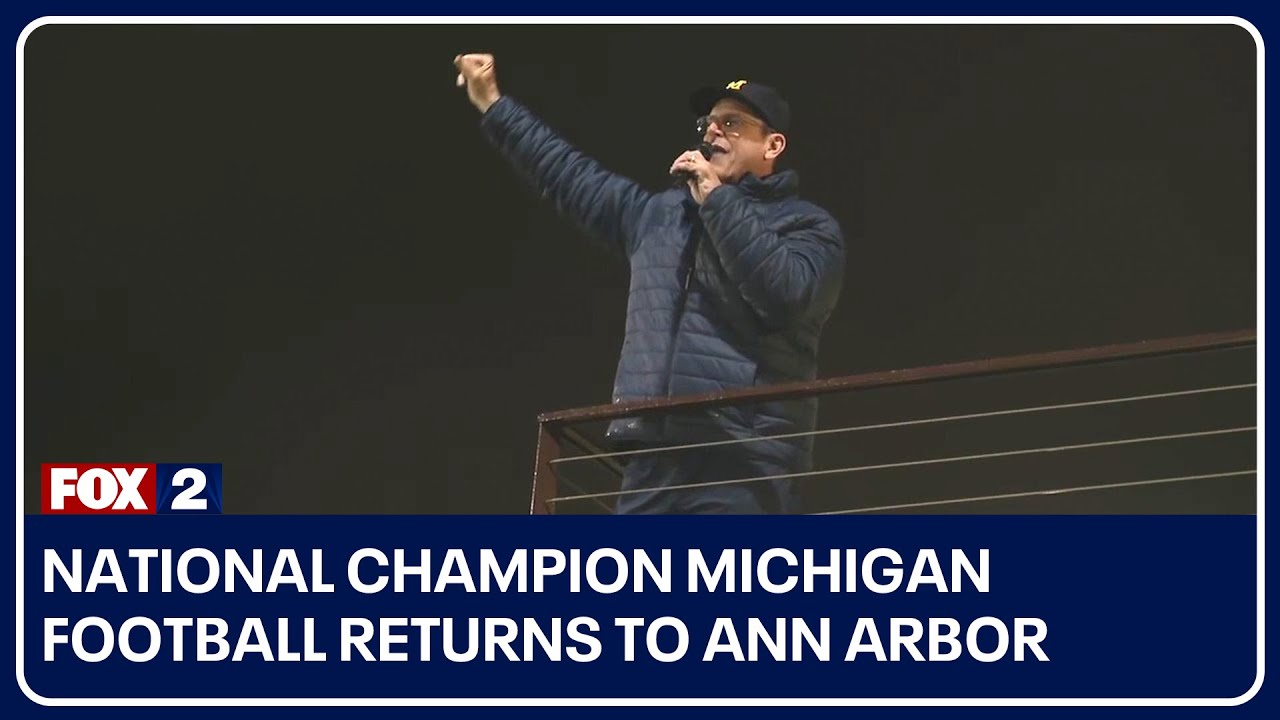 National champion Michigan football returns to Ann Arbor
