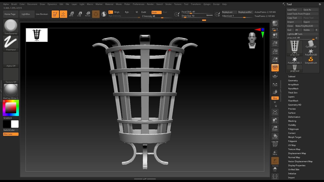 3D Prop Modeling Tutorial - Sculpting High poly Details in Zbrush pt.2
