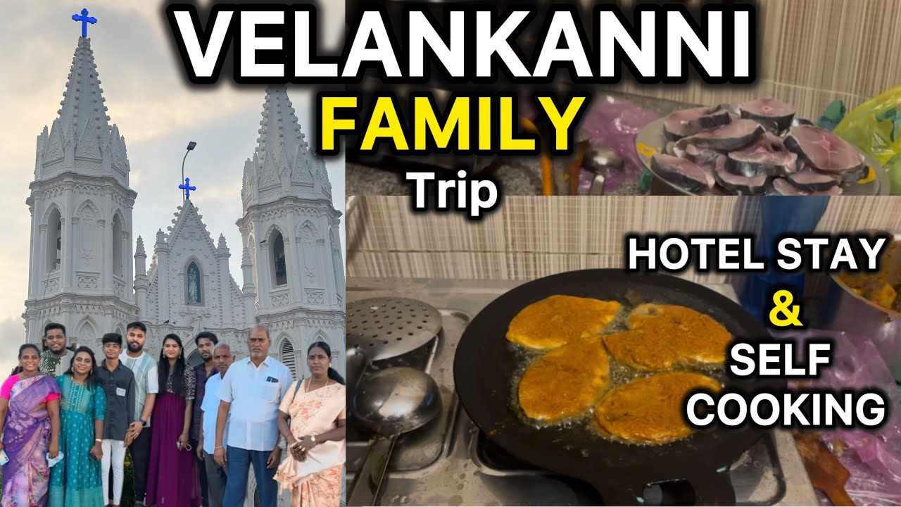 VELANKANNI TRIP 🚗 | Self Cooking 🧑‍🍳 #india #velankanni #church #cooking