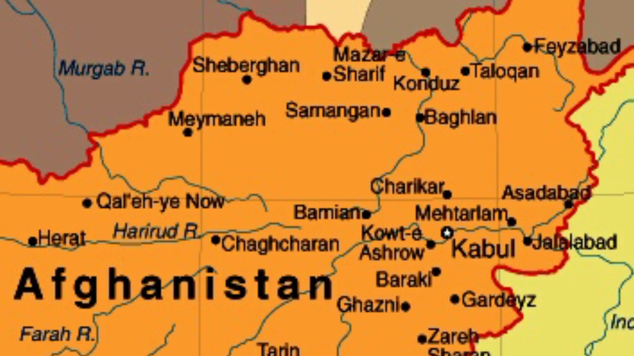 map of Afghanistan