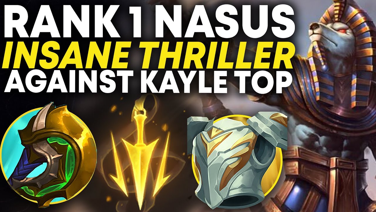 Rank 1 Nasus Insane Thriller vs Kayle toplane! Bullying kayle S12 | Carnarius | League of Legends