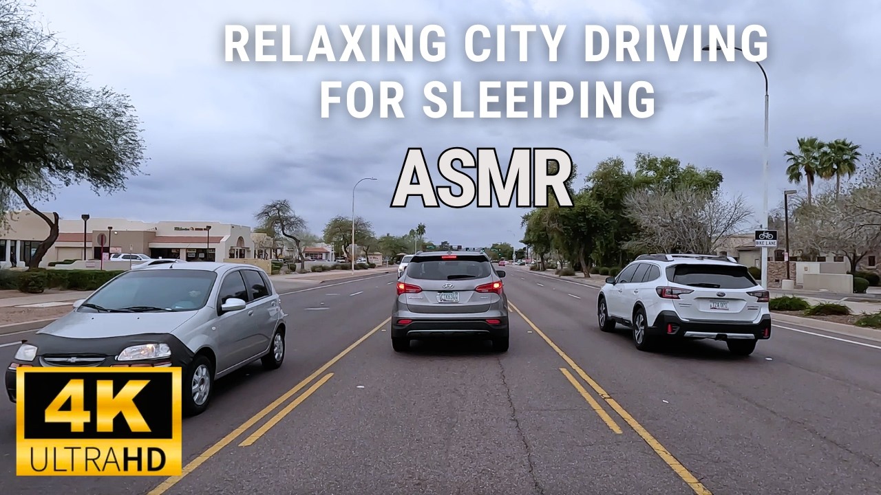 ASMR Relaxing City Driving for Sleeiping! 4K Video
