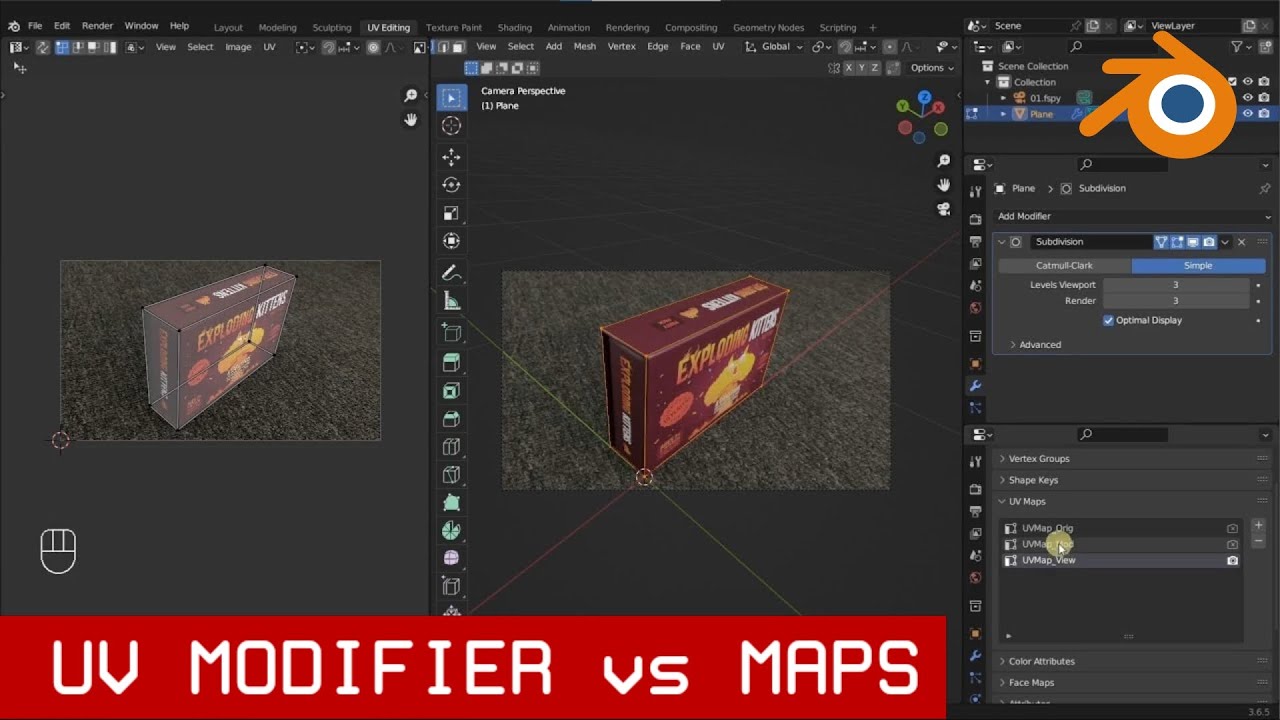 UV Project Modifier vs UV Maps | Intro to Projection Mapping in Blender p2