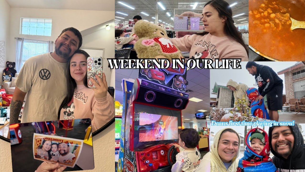 Spend the weekend with us! | Deans first time playing in the snow! ☃️