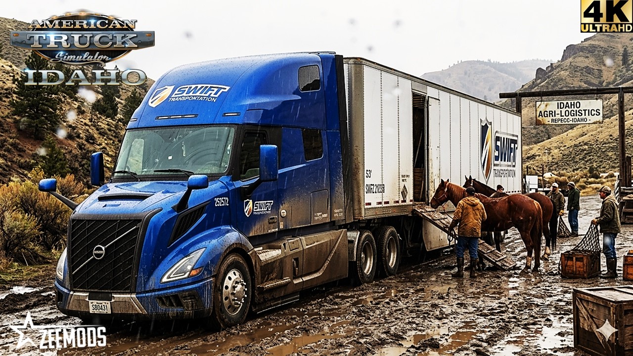 ATS | IDAHO DLC | New Volvo VNL 2025 | ZEEMODS | REALISTIC DRIVER | 4K #volvotrucks #volvotrucks