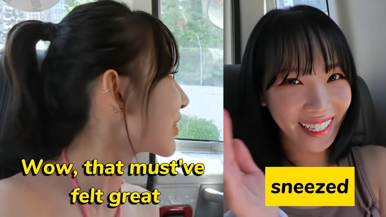 Sakura *teasing* Chaewon for the way she sneezes