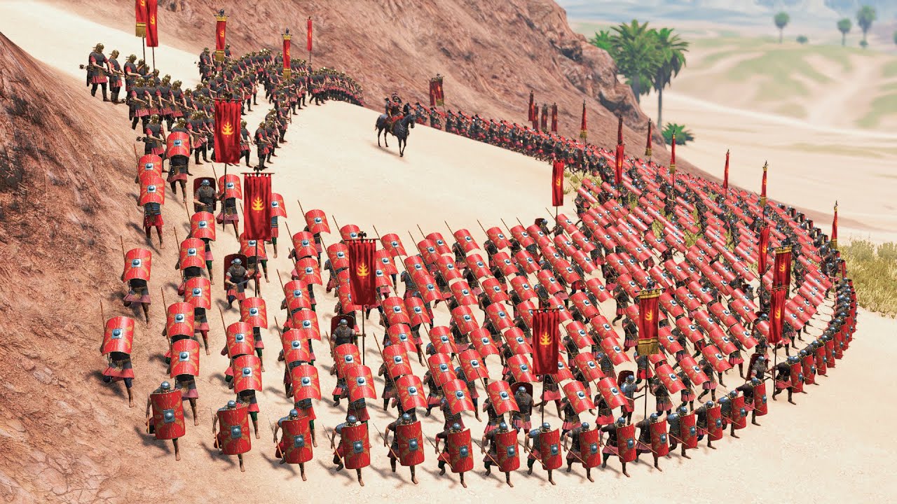 Roman Legion Formation vs 1000 Carthaginians | Testudo Defense