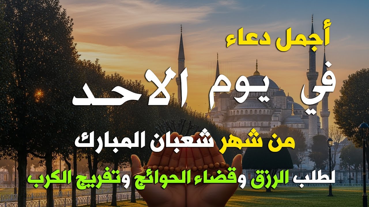 دعاء فى يوم الاحد المستجاب دعاء يوم 6 من شهر شعبان للرزق والشفاء العاجل وقضاء الحوائج 🤲(4k)
