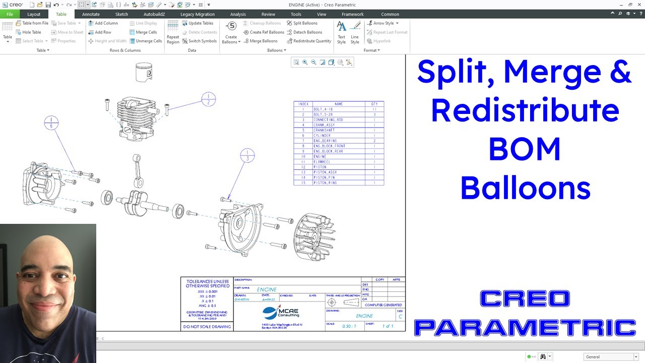 Creo Parametric — выноски спецификаций — разделение, объединение и перераспределение | Чертежи