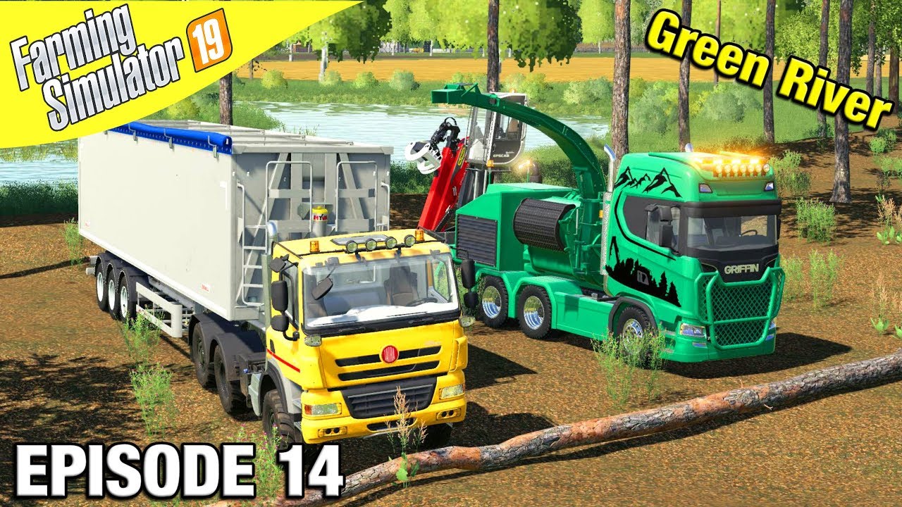 SCANIA POWER CHIPPING Farming Simulator 19 - Green River with Daggerwin Ep 14