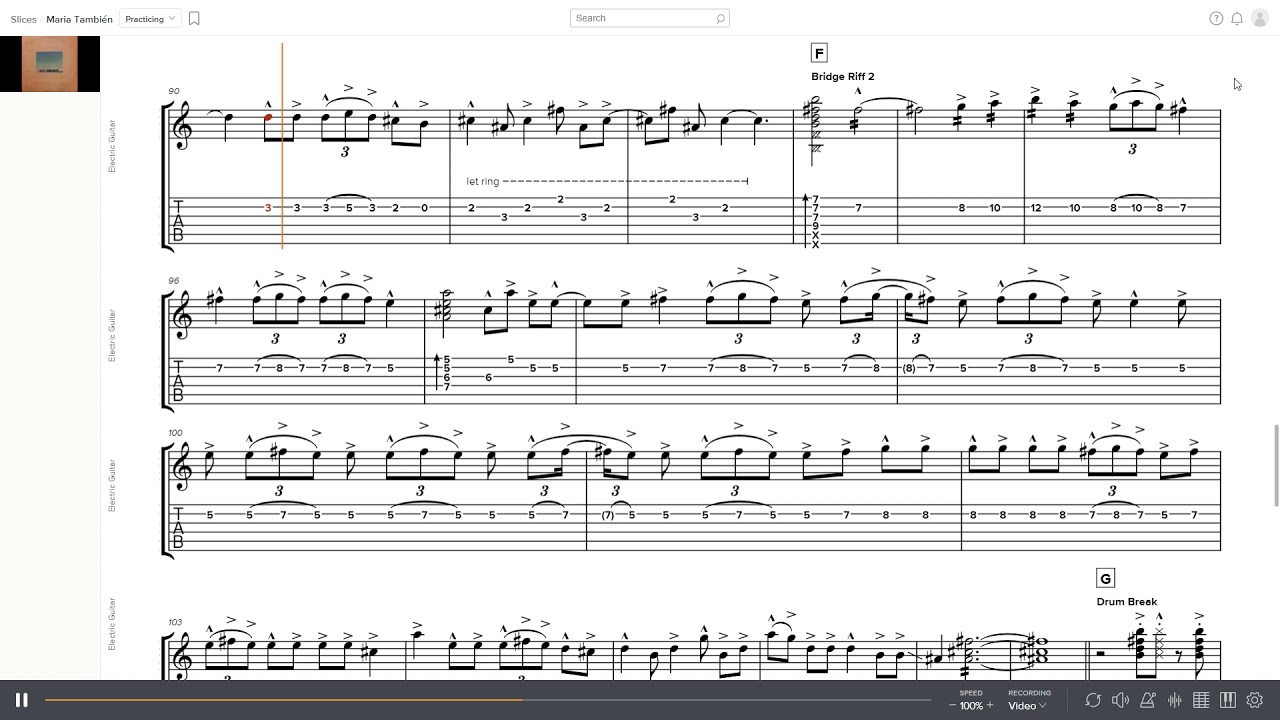 Khruangbin - Maria Tambien Guitar Tabs
