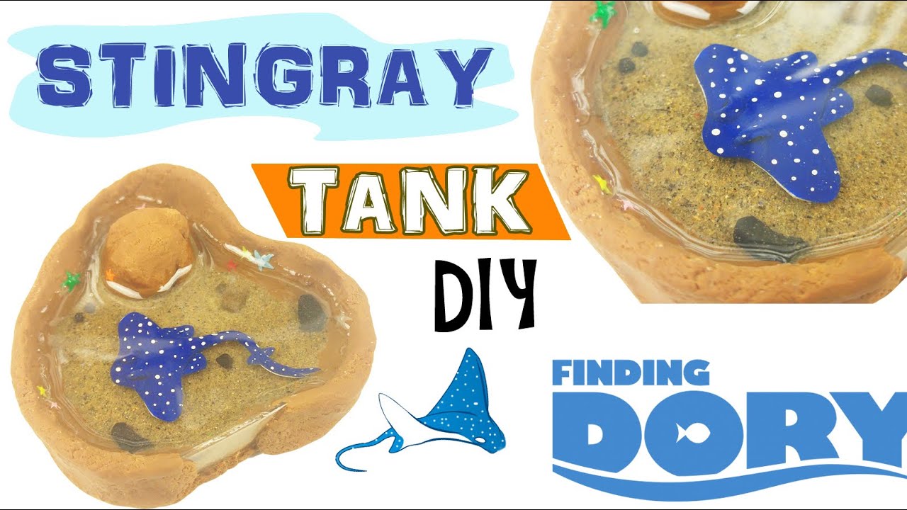 MINI STINGRAY TANK FINDING DORY Polymer Clay & Resin Tutorial