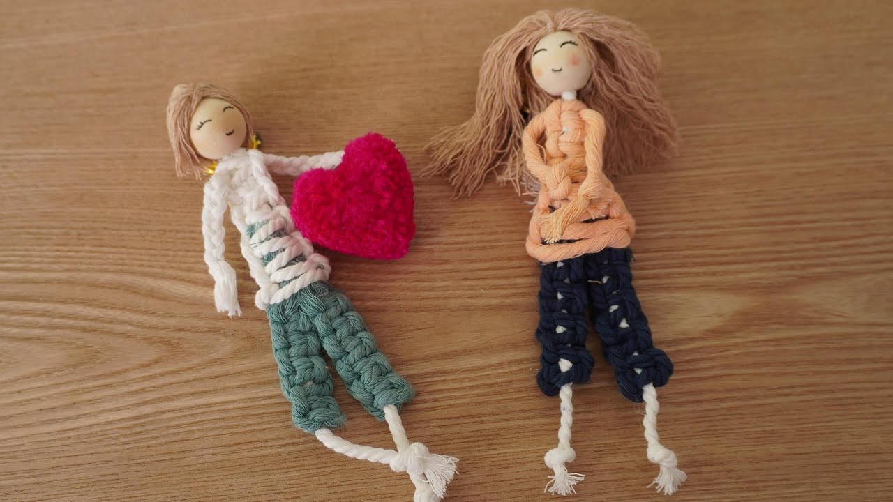 DIY Macrame Man Doll Tutorial | Perfect Gift, Bag Charm & Keychain Idea