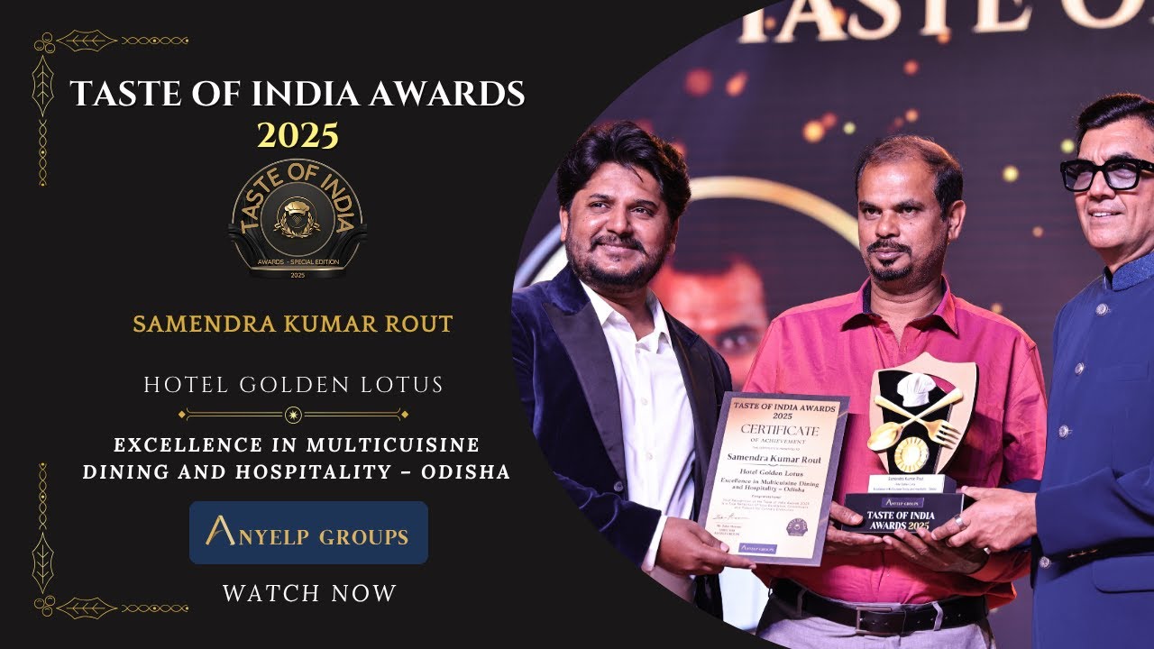 Hotel Golden Lotus Wins Excellence in Multicuisine Dining & Hospitality | Odisha